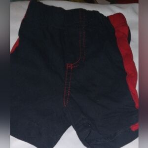Black and Red Kids Shorts